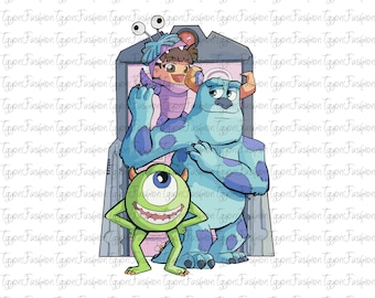 Disney Monsters Charaktere Aquarell Png, Disney Monsters Png, Disney mike Png, Disney Sully Png, Monster Inc Png, Monster Universität Png