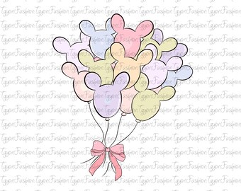 Disney Mickey and Minnie Balloon Png, Disney Minnie Mouse Png, Mickey Mouse Png, Disney Mickey Minnie Pluto Goofy Png, Instant Download