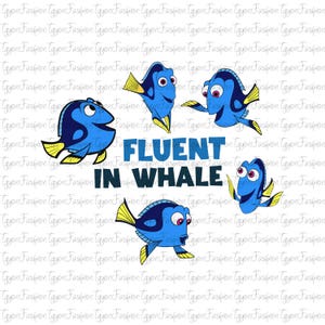 Disney findet Nemo Dory fließend im Wal Png, findet Nemo passenden Png, findet Dory Png, Nemo Charaktere Png, digitale Datei, sofortiger Download