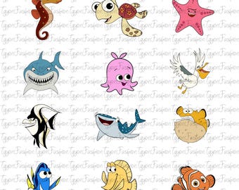 Disney Finding Nemo Characters Costume Png, Finding Nemo Matching Png, Finding Nemo Png, Nemo Characters Png, Digital File, Instant Download