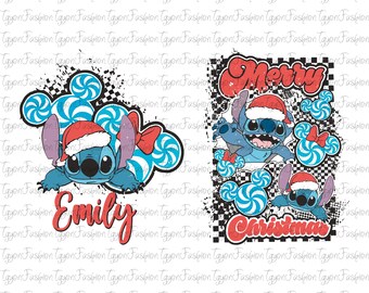 Disney Stitch Merry Christmas Png, Disney Christmas Png, Magical Kingdom Png, Disney Christmas Family Png, Disney Christmas Crew Png