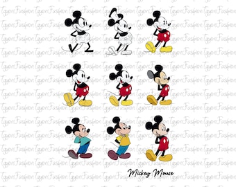 Disney Vintage Mickey Mouse Png, Mickey Birthday Png, Retro Mickey Mouse Png, Disney Mickey Minnie Pluto Goofy Donald Png,Instant Download