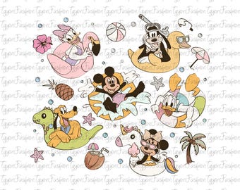 Disney Mickey and Friends Summer Png, Disney Mickey Birthday Png,Mickey Mouse Png, Disney Vacation Png, Disney Trip Png, Magic Kingdom Png