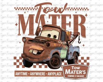 Disney Cars Tow Mater Png, Pixar Lightening McQueen Png,McQueen Kids Png, Cars Png, Digital File, Disney Cars Birthday Png, Instant Download