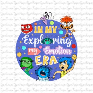 Disney Inside Out Characters Png,Inside Out 2 Png, It&#39;s Okay To Feel All The Feels Png, Anxiety Png,Anger Png,Mental Health,Instant Download