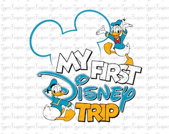 Disney Mickey and Friends Png, Donald My First Disney Trip Png, Mickey Mouse Png, Disney Trip Png, Instant Download,Disney Magic Kingdom Png
