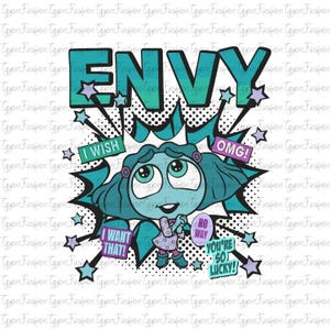 Disney Inside Out Envy Png, Inside Out 2 Png, It&#39;s Okay To Feel All The Feels Png, Anxiety Png, Disney Envy Png, It Is Okay To Feel Png