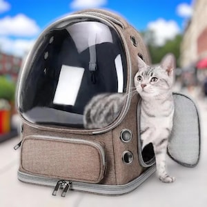 Breathable Space Capsule Pet Backpack – Pet Travel Carrier Bag for Cats, Dogs and Small Pets