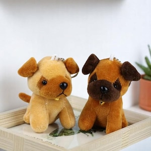 Wolfhound Plush Keychain – Soft 10cm Cartoon Wolf Dog Stuffed Toy, Cute Plush Bag Accessory Gift for All Ages