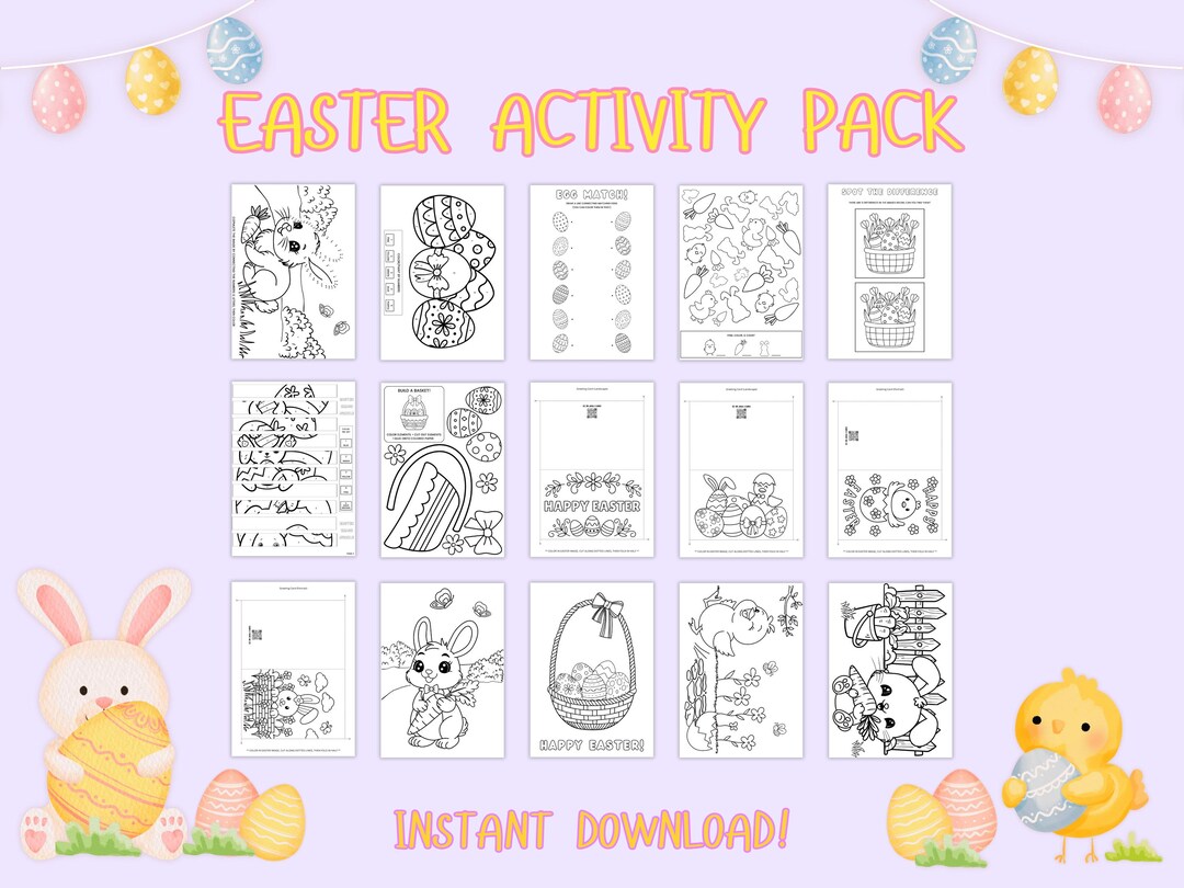 Easter Printable Activity Pack - Etsy