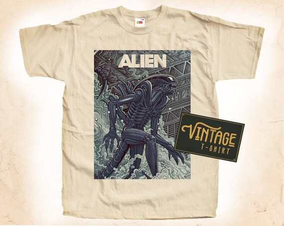 ALIEN V3 T Shirt Tee Natural Vintage 100% Cotton Movie Poster All