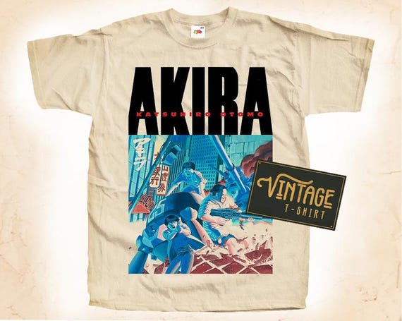 AKIRA V3 Tシャツ ティー ナチュラル ヴィンテージ 100 コットン 映画ポスター 全サイズ S M L XL 2X 3X 4X 5X - 日本