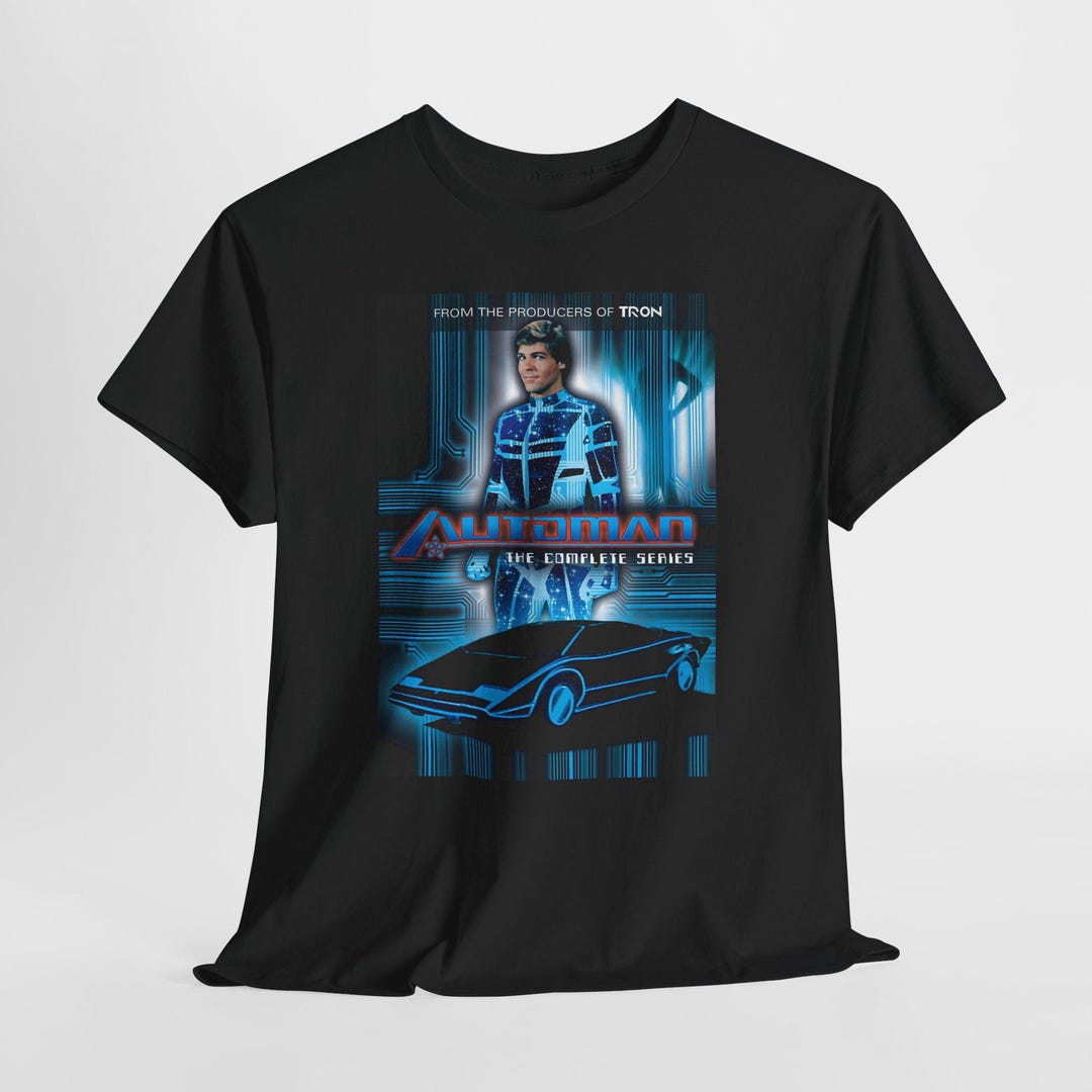 Automan Movie V1 TV Series Unisex Heavy Cotton Tee, Retro 80s Graphic ...