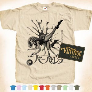 Black Print: BARBARELLA V4 T shirt Tee Natural VINTAGE Cotton Movie Poster Beige 12 colors All Sizes S M L XL 2X 3X 4X 5X