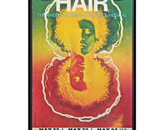 HAIR MUSICAL POSTER Original Vintage Advertising Art Print Book