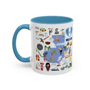 Guatemala Accent Mug - Perfect Ceramic Tea Cup for Coffee Lovers, Unique Kitchen Drinkware Gift, Custom Printed Beverage Mug, Coffee Mug,