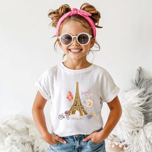 Eiffel Tower Kids Tee: Parisian Adventure Shirt, Travel Gift