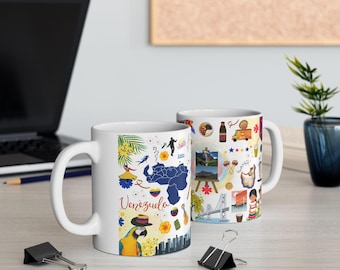 Venezuela Ceramic Mug: Vibrant Venezuelan Art, Coffee Lover Gift