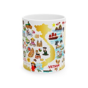 Vietnam Ceramic Mug: Cultural Travel Souvenir