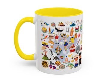 Taza de café de Ecuador: recuerdo de la cultura ecuatoriana, regalo para viajeros