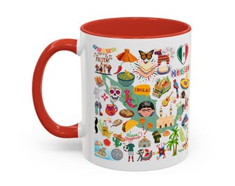 Taza de café de México: artículos de recuerdo con lugares emblemáticos