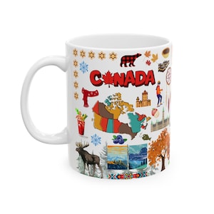 Kanada inspiriert Keramik Kaffeetasse, gemütliche Kaffeetasse, Reise Souvenir, Urlaubsgeschenk, Haus & Küche Dekor, Danke Geschenk, Muttertag