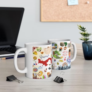 Panama Ceramic Mug: Beach Lover Gift, Unique Kitchen Decor (11oz)