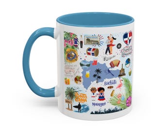 Dominican Republic Coffee Mug: Iconic Sights Souvenir Drinkware