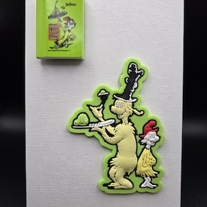 Dr. Seuss grüne Eier und Schinken mit Buch 6x4 Miniatur Leinwand mit Staffelei