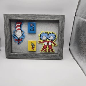 Dr. Seuss Kot w kapeluszu z rzeczą pierwszą i rzeczą drugą 5 x 7 pudełko cieni