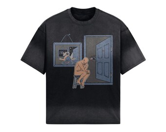 Recursion, Reality, and Reflection — Tie-Dye Oversized T-Shirt