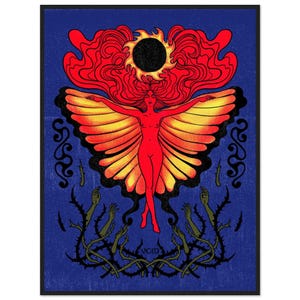 "Ascensión al Vacío" — Póster psicodélico Art Nouveau (enmarcado)