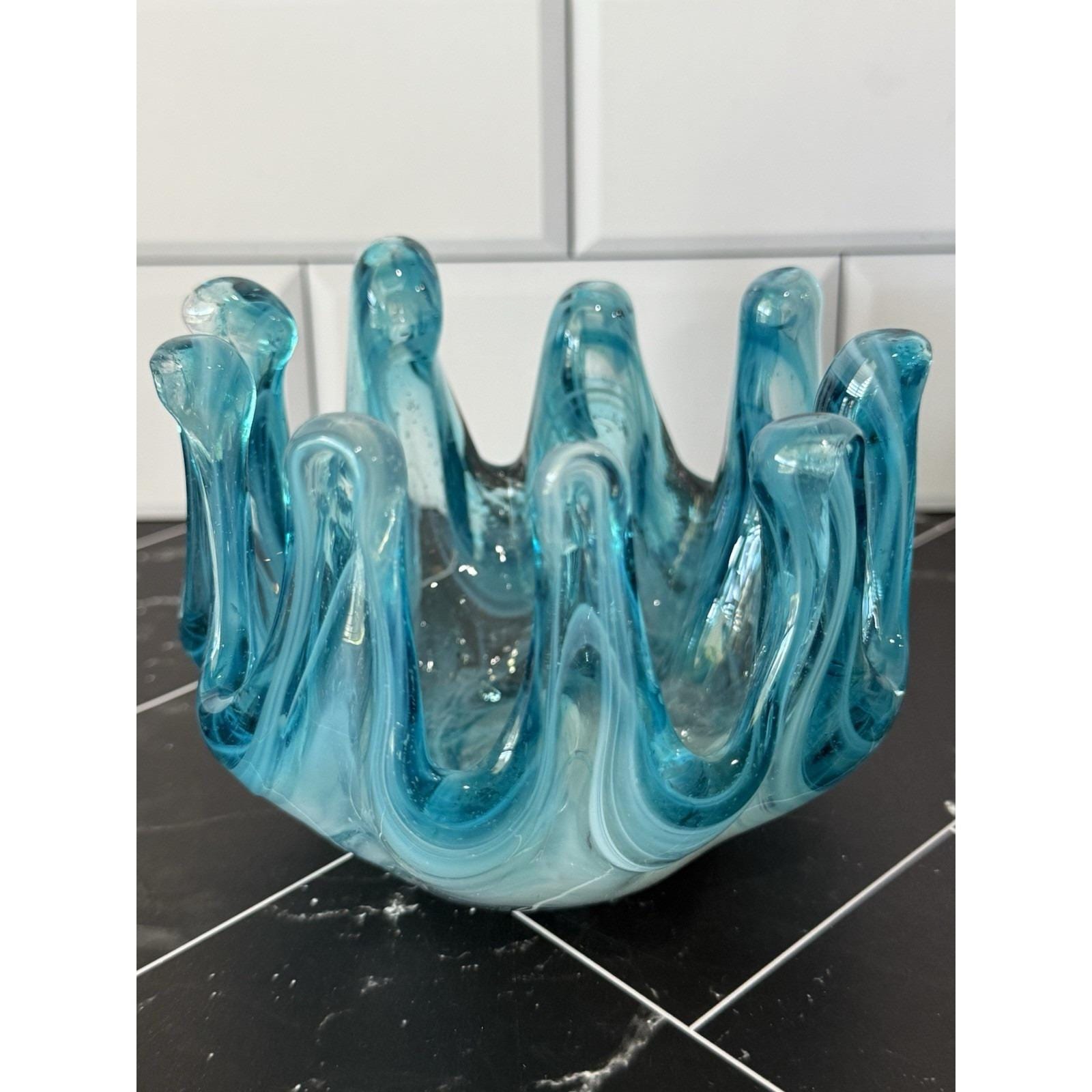 Murano Blue Bowl - Etsy