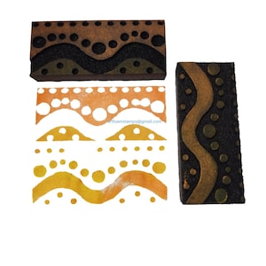 Waves Foam Stamps Set of 2 - Custom Wholesale Art Foam Stamps AFS