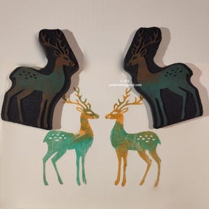 Deer Foam Stamps Set of 2 - Custom Wholesale Art Foam Stamps AFS