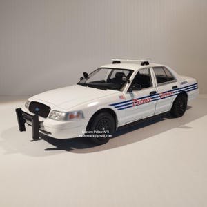 Detroit Michigan Police Model Car 2008 Ford Crown Victoria 1:24 Scale Diecast  / Custom Wholesale Police Car AFS/Custom Art Foam Stamps