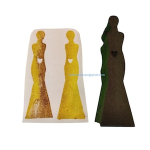 Beautiful Girl Body Foam Stamps Set of 2 - Custom Wholesale Art Foam Stamps AFS / Custom Police AFS