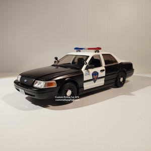 Aurora (IL) Police Model Car 2008 Ford Crown Victoria Police Interceptor 1:24 Scale / Custom Police Car AFS / Custom Art Foam Stamps AFS