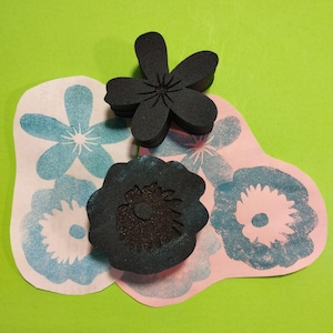 Flowers Foam Stamps Set of 2 - Custom Wholesale Art Foam Stamps AFS