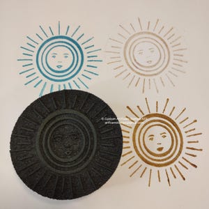 Sun Face Foam Stamps - Custom Wholesale Art Foam Stamps AFS