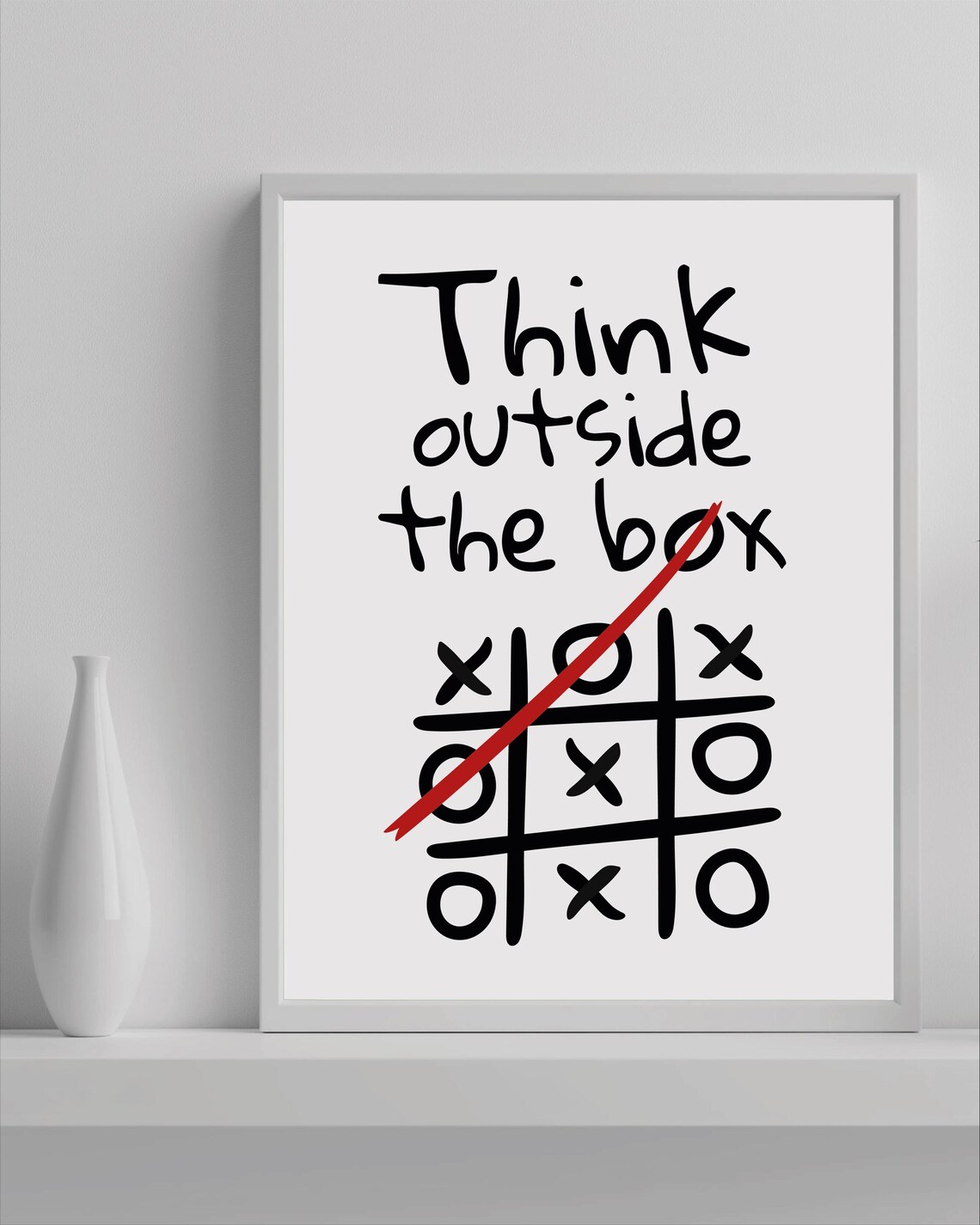 Think Outside the Box - Motivational Poster for Home or Office Decor ...