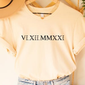 Personalized Roman Numeral Shirt, Roman Date Shirt, Custom Anniversary Tee, Roman Numeral Sweatshirt, personalized gifts, Custom Date Shirt