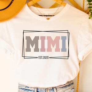 Personalized Mimi Shirt, Custom Mimi Shirt, Mimi Established Year Shirt,Grandma to be shirt, Funny Mimi Shirt, New Grandma Shirt, Nana Shirt