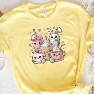 Easter Coffee Shirt, Kawaii Easter Shirt, Easter Shirt,Matching Easter Shirt, Easter Day,Easter Bunny Shirt,Family Easter Shirt,Coffee Shirt