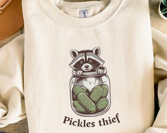 Pickle Shirt, Pickle Lovers Shirt, Funny Pickle Shirt, Vintage Pickles Shirt,Funny Raccoon Shirt, Pickles Sweatshirt,Pickle Jar Shirt