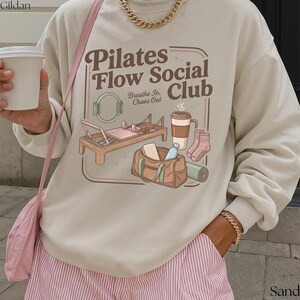 Pilates Social Club Shirt | Reformer Workout Graphic Shirt | Funny Fitness Gift For Her | Comfort Colors Tee | Gym Lover Apparel image 5