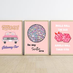Swiftie Inspired Lyrics Prints Set of 9, Aesthetic Music Wall Art Trendy Poster Decor for Bedroom and Gifts