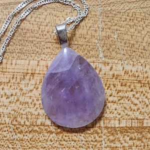 Purple chalcedony necklace