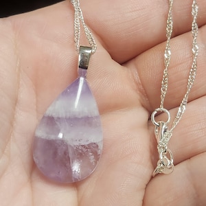 Purple chalcedony necklace
