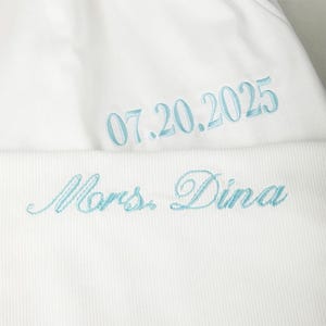 Mrs. Pajama Set, Mrs Tank & Joggers, Bridal Pjs, Bride Pajamas, Mrs. Set, Bridal Shower Outfit, Engagement Gift for Her, Embroidered